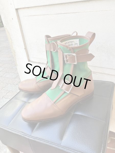 画像1:  8Hole bondage boots green/brown (1)